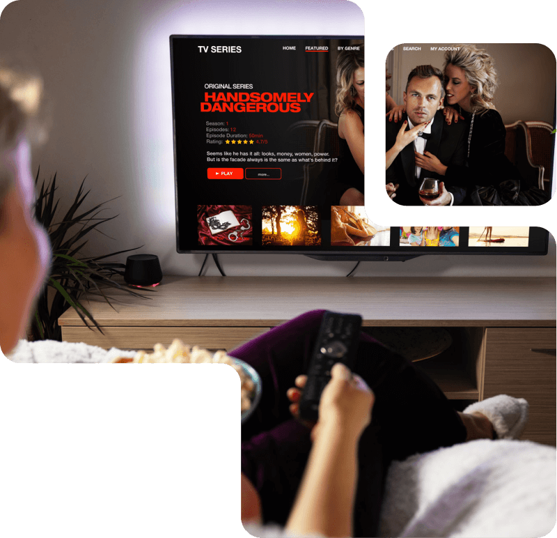 IPTV streaming experience — thousands of movies, TV shows and channels