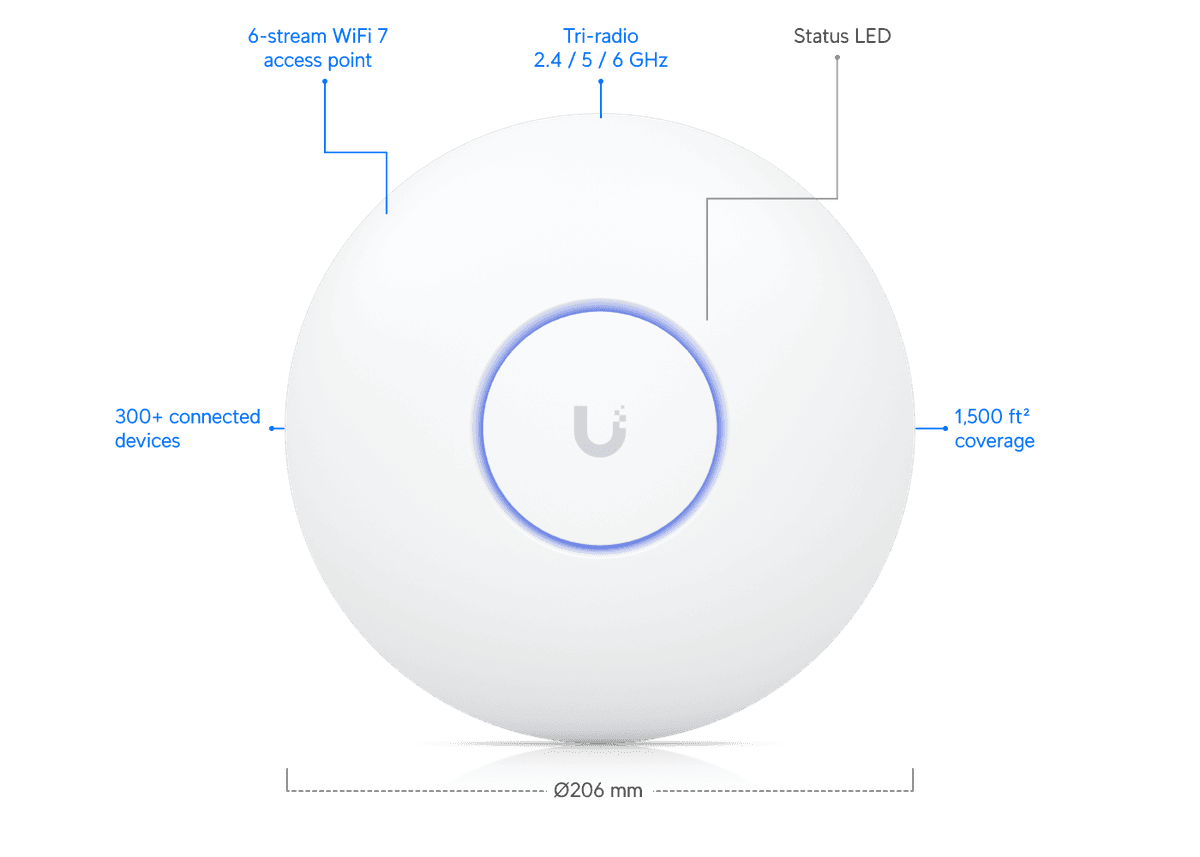 Ubiquiti UniFi U7 Pro Wi-Fi 7 access point